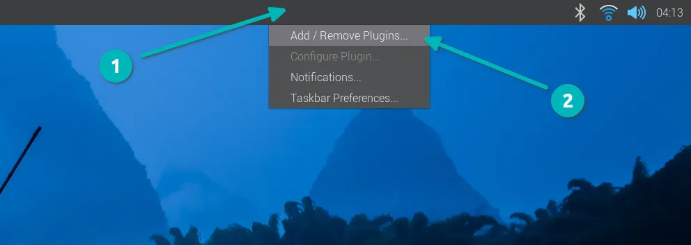 Add top panel plugin in Raspberry Pi