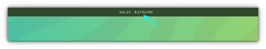 GDM log in screen top bar shows seconds