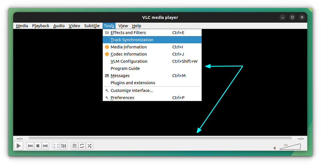 VLC default mode does not fully support dark mode