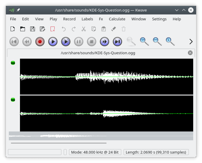 Kwave - Linux Audio Editor