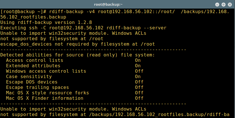 rdiff-backup Program for Linux