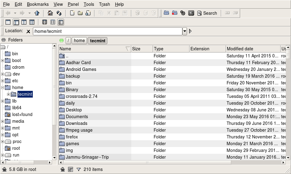 XFE File Manager for Linux